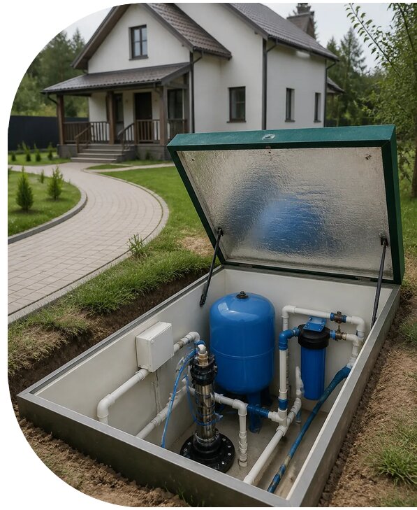 Автономное водоснабжение дома в Гудермесе от 153705 р. | АПаруса-Гдр